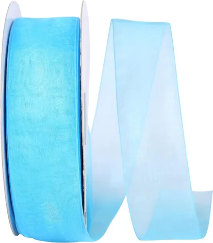 Vista 130 de Reliant Ribbon 25621-053-09C Cinta transparente de gasa, 1-1/2 pulgadas x 100 yardas, azul