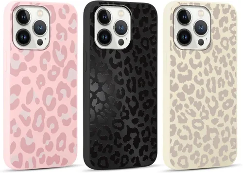 Vista 37 de Paquete de 3 Lindas Fundas con Estampado de Guepardo para iPhone 7/8/SE 2020/SE 2022 de 4.7", Fundas de Diseño Estético de Leopardo de Silicona