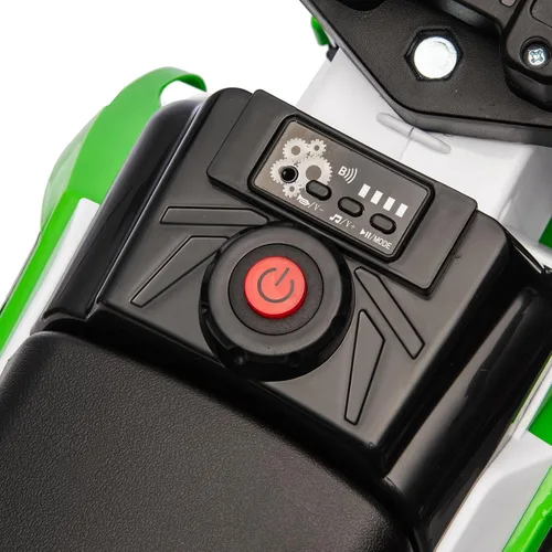 Vista 8 de Motocicleta para niños, motocicleta de paseo con batería 12V7A Verde