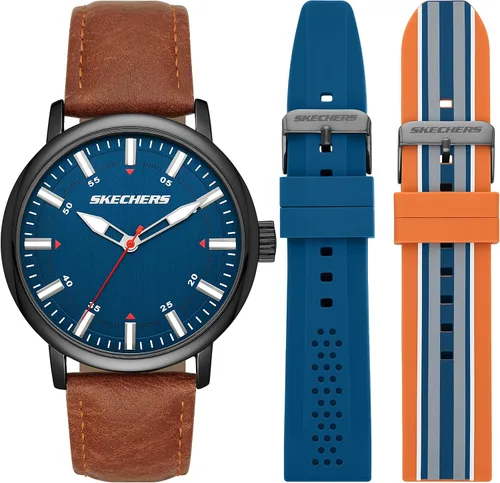 Vista 16 de Skechers Set de Regalo para Hombre con Reloj y Pulsera Apilable o Correa Intercambiable
