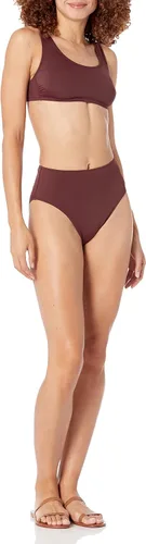 Vista 4 de Tienda Essentials Parte inferior de bikini de cintura alta y pierna alta para mujer