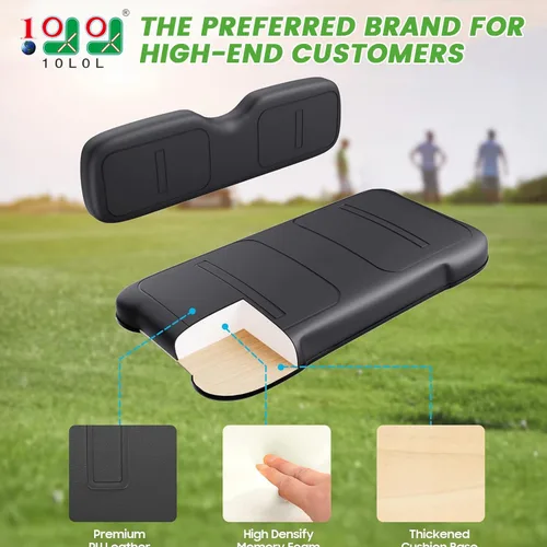 Vista 2 de 10L0L Repuesto de carrito de golf para asiento delantero y trasero para EZGO TXT 1994-2013 estilo de fábrica incluyendo cojín y almohadilla