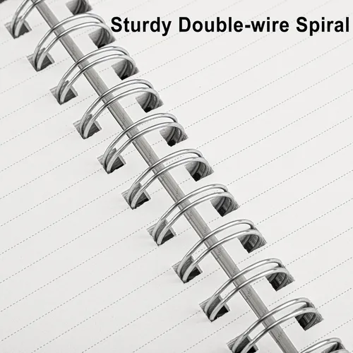Vista 4 de RETTACY - Cuaderno en espiral grande A4, 300 páginas rayadas, 8.2 x 11.2 pulgadas, para escuela, trabajo, escritura, papel grueso de 3.53 oz/m²