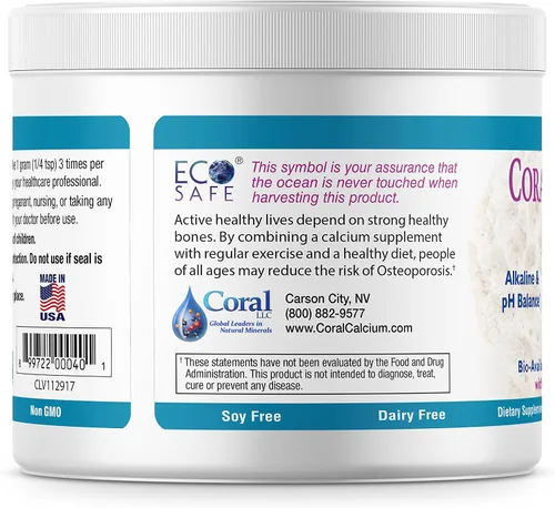 Vista 3 de Coral Ecopure Powder, suplemento de polvo de calcio de coral con minerales de coral - 16 onzas
