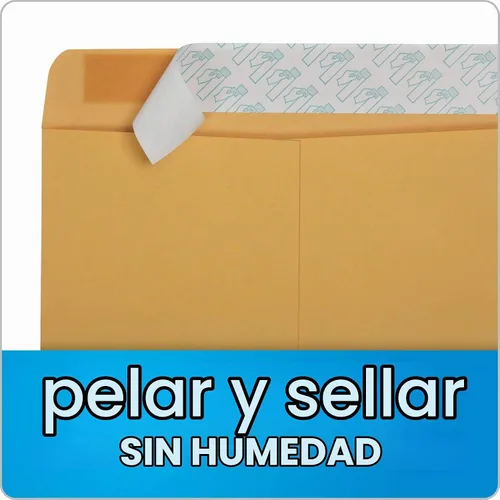 Vista 2 de Quality Park Sobres de catálogo de 9 x 12, paquete de 100 sobres de documentos con cierre autosellado, papel pesado de 28 libras, sobre autosellado