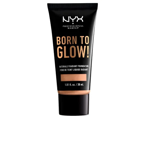 Vista 13 de NYX PROFESSIONAL MAKEUP Base de maquillaje Born To Glow Naturally Radiant, cobertura media - almendra