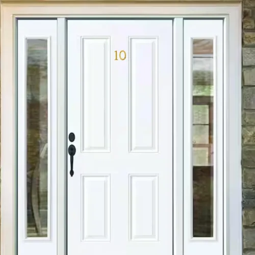 Vista 5 de Clio Números de buzón de latón macizo de 3 pulgadas, números de casa para exteriores, placas de dirección para números de casa, letrero de dirección