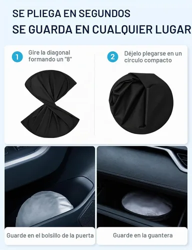 Vista 5 de Proadsy Parasol para parabrisas Rivian R1S 2022-2025 2026 de 4 capas plegable, protector de parasol frontal que bloquea los rayos UV, mantiene
