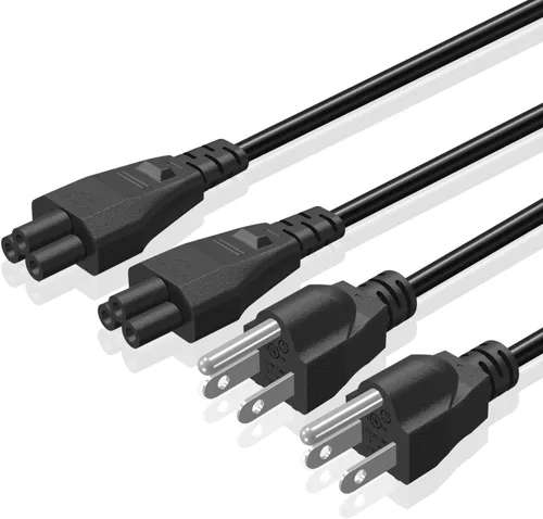Vista 9 de TNP Cable de alimentación para portátil de 3 clavijas, IEC C5 a NEMA 5-15P, cable de 3 pies Cable de repuesto estilo Mickey Mouse para adaptadores