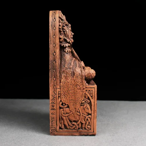 Vista 4 de Dryad Design Estatua de Cernunnos - Estatua de Dios con cuernos Wiccan de 8 pulgadas - Decoración de altar pagano para el hogar con acabado