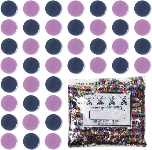Vista 242 de Confetti Circle 1/4" Negro, Azul Marino Combo - 2 bolsas de media onza (1 oz) (8550/9971)