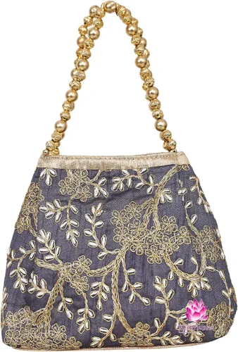 Vista 2 de Bolso de boda para niñas con diseño étnico indio Potli