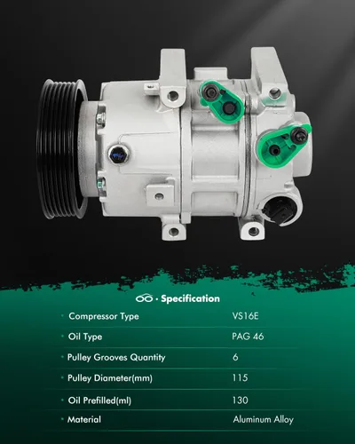 Vista 8 de SCITOO Compresor de CA 2012-2018 apto para compresor de aire acondicionado Kia Optima para Hyundai Sonata 2012-2014 2.0L 2.4L Compresor de aire