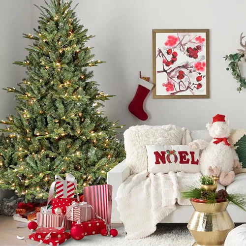 Vista 2 de 7.5ft PE PVC Artificial Christmas Tree