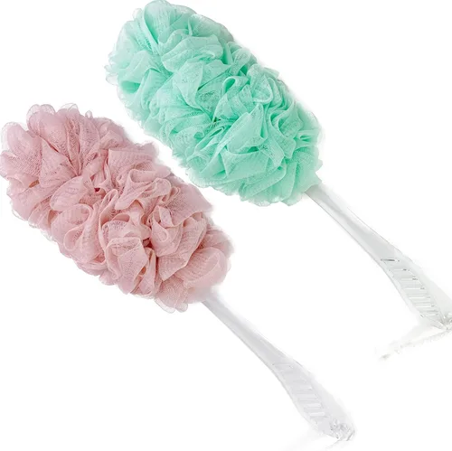Vista 12 de PPHAO - Esponja negra - Esponja de carbón en un palo - Cepillo de baño trasero de mango largo - Esponja de lufa trasera para ducha para hombres