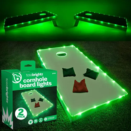 Vista 13 de Brightz TossBrightz - Luces LED de Cornhole para tablero y agujero - Incluye luces para 2 tableros - Ilumina el borde del tablero de cornhole