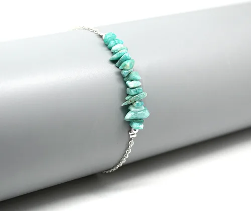 Vista 3 de Gempires - Pulsera de barra de chips naturales, cristales curativos de energía, regalo de cumpleaños, joyería de piedras preciosas de 8 pulgadas