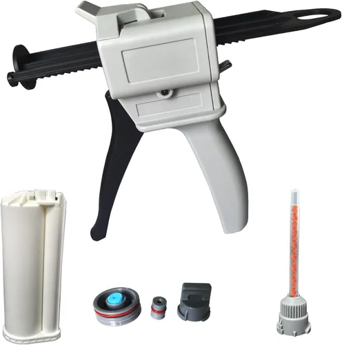 Vista 11 de Pistola dispensadora, kit de pistola dispensadora de 1.7 fl oz, dispensador dispensador de dispensación de mezcla de impresión, pistola AB