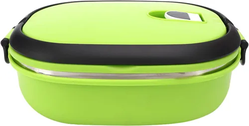 Vista 10 de Contenedor de almuerzo Bento, lonchera térmica de acero inoxidable con aislamiento portátil, lonchera Bento para adultos, contenedor portátil