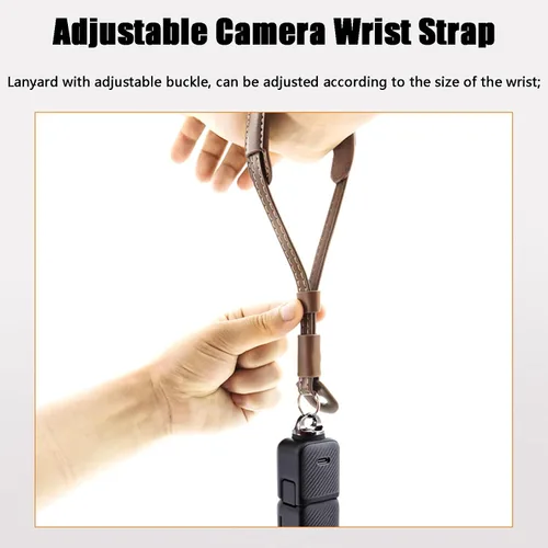 Vista 5 de Correa de mano para cámara fotográfica, correa de muñeca, soporte para DJI Osmo Pocket 3 Camera Wristband Hand Grip