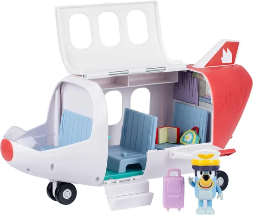 Vista 9 de Bluey Heeler - Coche de juguete familiar 4WD para niños pequeños con 4 figuras, tablas de surf y hoja de calcomanías, juego de simulación, juguetes