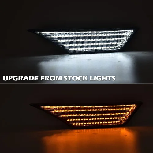 Vista 6 de PIT66 Luces LED laterales de señalización Switchback compatible con Honda Civic 2016 2017 2018 2019 2021, lente ahumada, 33850TBAA02 33850TBAA01