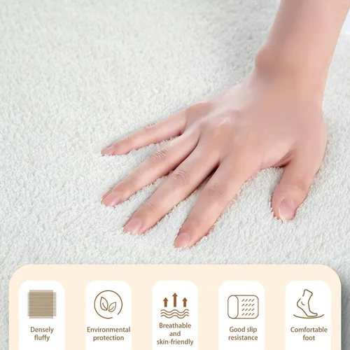 Vista 6 de Erosebridal Alfombras Kawaii de animales para niñas y niños, lindas alfombras esponjosas para cachorros, patas de perro, alfombra de entrada