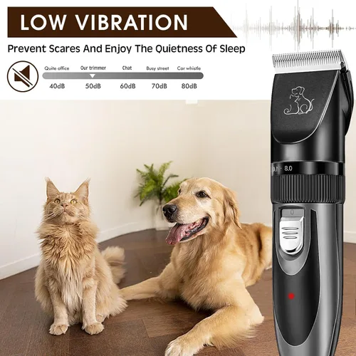 Vista 5 de Cortapelos profesionales para perros, kit recargable de aseo