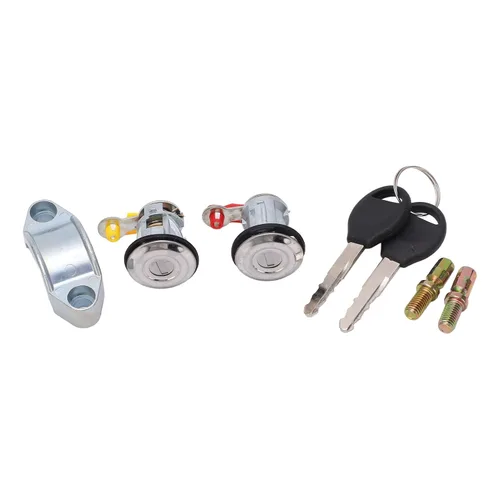 Vista 9 de Aramox Interruptor de arranque de vehículo de coche Cerradura de encendido con cerradura automática de puerta 2 llaves para Navara D22 19972006