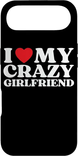 Vista 27 de Funny I Love My Crazy Girlfriend I Red Heart My Crazy GF - Carcasa para iPhone 17