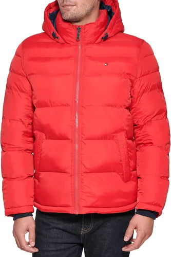Vista 23 de Tommy Hilfiger - Chaqueta acolchada con capucha de relleno alternativo para hombre (tallas estándar y para personas grandes y altas)