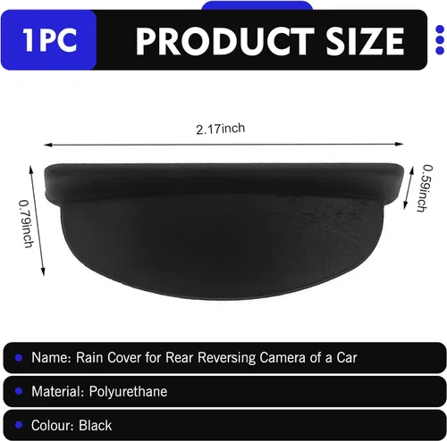 Vista 2 de Cubierta antirlluvia para cámara de visión trasera de automóvil, protector de lluvia de silicona para cámara de respaldo de automóvil, cubierta