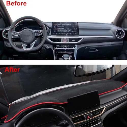 Vista 2 de Para Kia Forte Cerato K3 2019 2020 BD, cubierta de tablero de automóvil, almohadilla para parasol de instrumento protector para salpicadero
