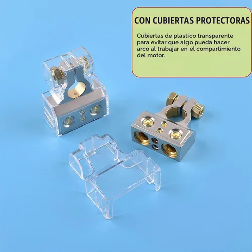 Vista 6 de Conectores de terminal de batería Sunmorn, terminales de batería de 0/2/4/6/8/10 AWG, terminal de batería de auto de alta resistencia, poste Beige