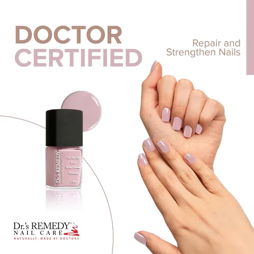 Vista 2 de Dr's Remedy - Esmalte de uñas enriquecido: no tóxico, totalmente natural y orgánico - Formulado por médicos: fortalece, restaura, cura y protege