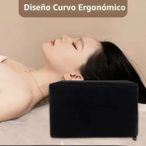 Vista 6 de Extensión de pestañas de terciopelo para belleza, almohada de cuello para extensión de pestañas, injerto, maquillaje (negro)