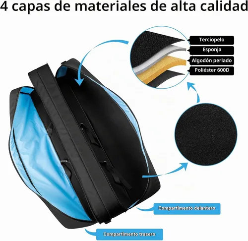 Vista 3 de samdew Bolsa para telescopio de doble capa con bolsa de contrapeso