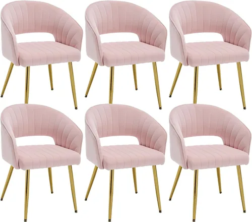 Vista 29 de KCC Silla de Escritorio Moderna de Terciopelo Sillón de Acento Tapizado Sillas Copetudas Sillas de Comedor, Sillas de Tocador Copetudas Silla