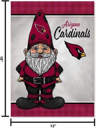 Vista 5 de Rico Industries NFL Gnomo - Bandera de jardín de doble cara de 13 x 18 pulgadas