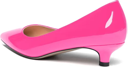 Vista 7 de MODENCOCO Zapatos de tacón bajo de patente sólida para mujer, con puntera puntiaguda, 1.5 pulgadas