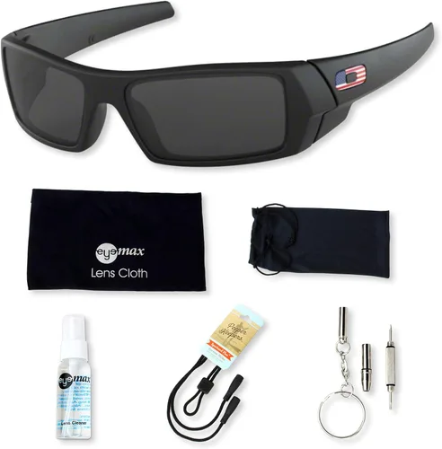 Vista 2 de Oakley Gascan OO9014 - Paquete de lentes de sol con funda original y accesorios (5 artículos)