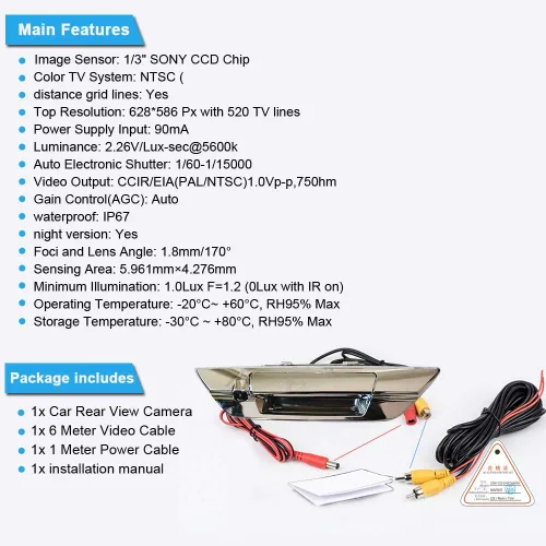 Vista 3 de Tercer techo techo techo lámpara de freno cámara luz de freno cámara de visión trasera cámara de respaldo para Toyota Hilux Revo Rocco Invincible 50