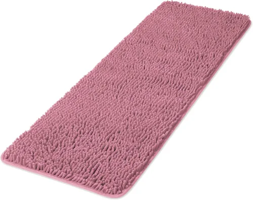 Vista 260 de Yeaban Alfombra de pasillo de baño de 24 x 72 pulgadas, antideslizante, alfombra de baño larga de felpilla gruesa, absorbente y lavable, alfombra