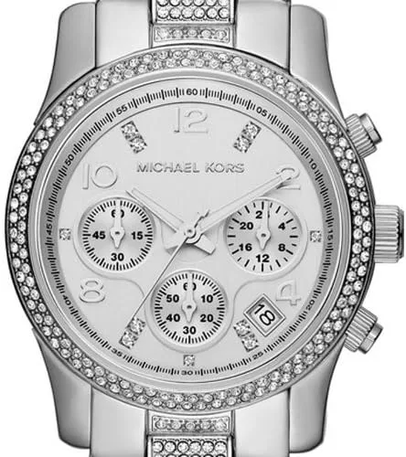 Vista 2 de Michael Kors mk5825Señoras piedra pista de plata set reloj