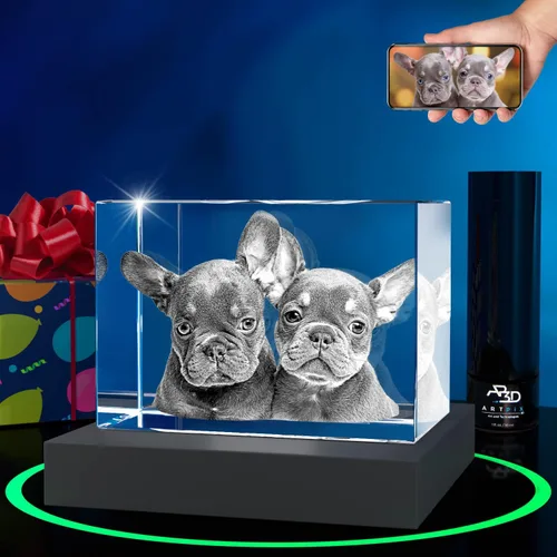 Vista 8 de ArtPix 3D Foto de cristal, regalos personalizados de Navidad para mujeres, esposa, ella, él, hombres, marido, abuela, gran regalo personalizado