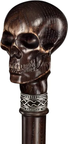 Vista 4 de Asterom Bastón de Calavera - Hecho a Mano - Bastón de Calavera Bastón Gótico de Vampiro Bastones de Calavera para Hombres, Bastón Steampunk