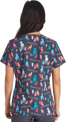 Vista 3 de Tooniforms TF614 - Top con cuello en V