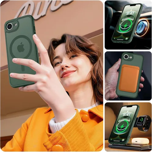 Vista 747 de MOCCA - Funda magnética resistente para iPhone XR de 6.1 pulgadas, compatible con MagSafe, funda con protección contra caídas de grado militar