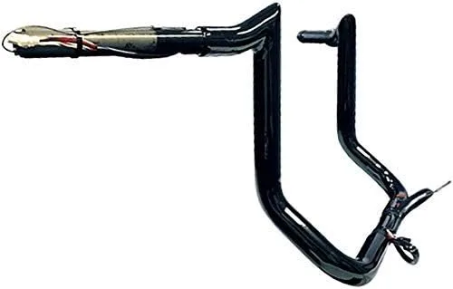 Vista 2 de Dominator Industries Perchas de 1 1/4 pulgadas precableadas de 12 pulgadas para barra de gancho de carne, color negro, compatibles con Negro