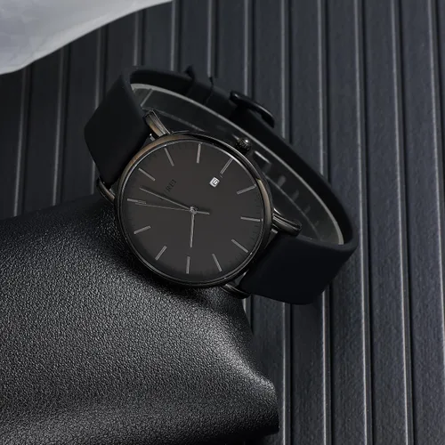 Vista 4 de BUREI Relojes de pulsera para hombre, relojes minimalistas de moda, analógicos de cuarzo, impermeables para hombres